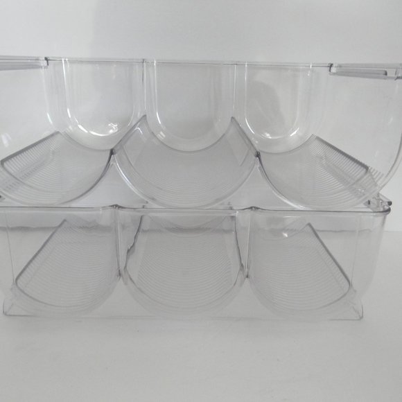 NEW Cella S/2 Stackable Bottle Organizers w/ Silicone BLUE Liners - Picture 3 of 3